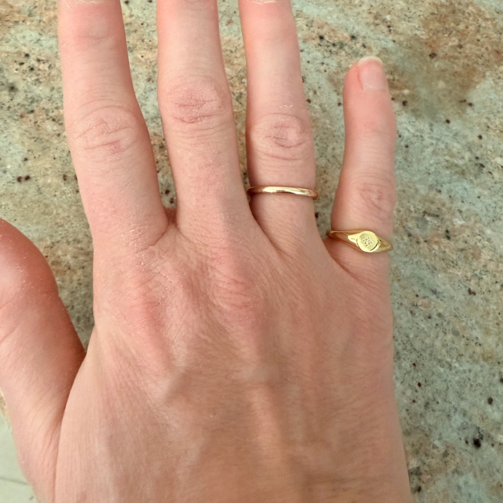 ADORNIA Gold Plated Pinky Ring - Picture 2 of 4
